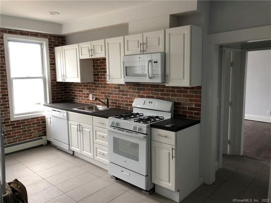 Interior, Kitchen, Recessed Lighting, Stone Walls, Wood Texture Flooring