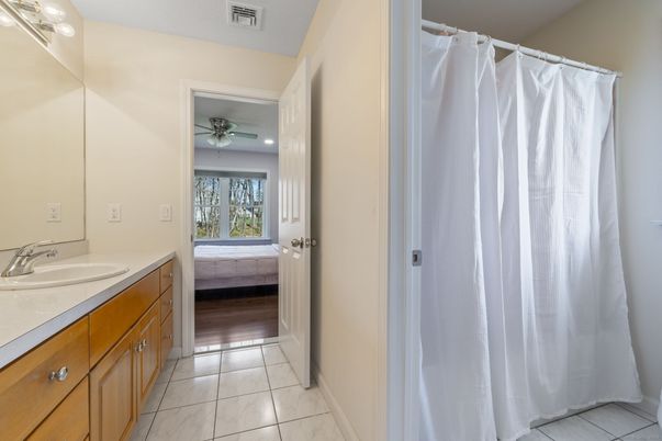 Bathroom, Dual Sink Vanities, Interior, Marble, Recessed Lighting