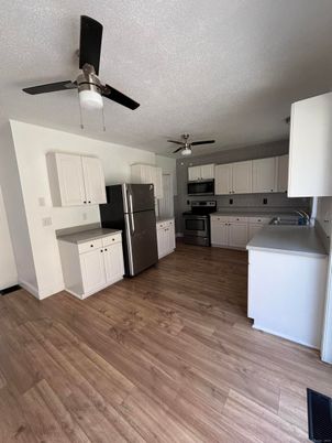 Interior, Kitchen, Wood Texture Flooring