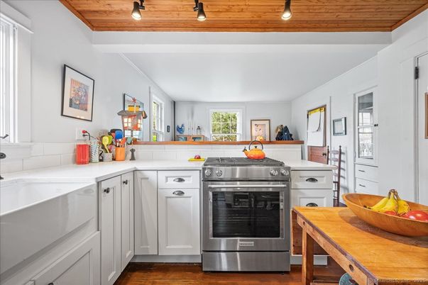 Interior, Kitchen, Stainless Steel Appliances, Wooden Ceilings, Wood Texture Flooring