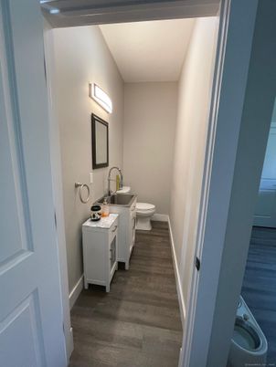 Bathroom, Dual Sink Vanities, Interior, Wood Texture Flooring