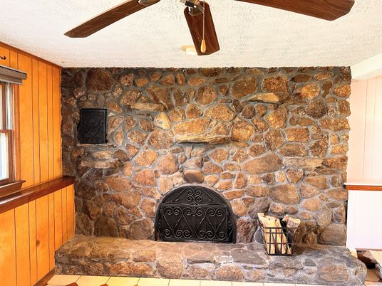 Fireplace, Interior, Stone Walls