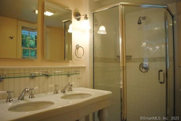Bathroom, Dual Sink Vanities, Glass Shower, Interior