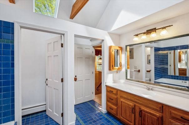 Bathroom, Dual Sink Vanities, Interior, Wooden Beams