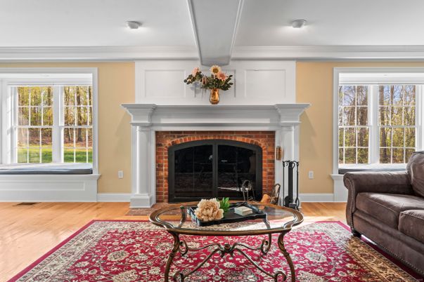 Fireplace, Interior, Wood Texture Flooring