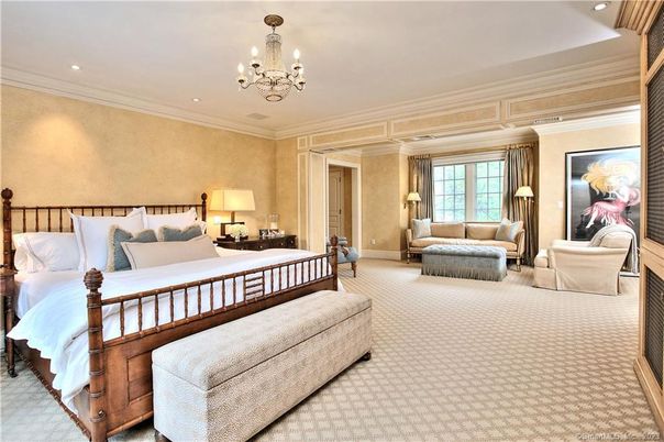 Bedroom, Chandelier, Interior, Recessed Lighting