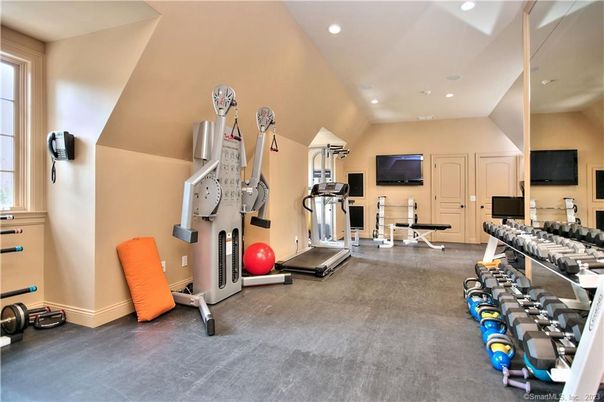 Fitness Equipment, Gym, Interior, Recessed Lighting