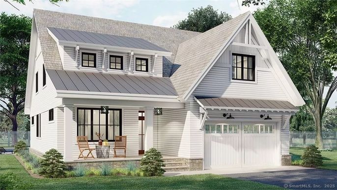 Attached, Exterior, Facade, Farmhouse