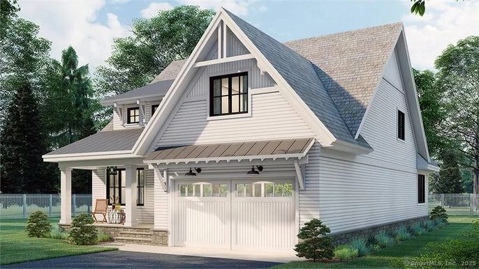 Attached, Exterior, Facade, Farmhouse
