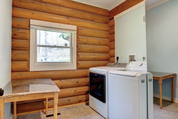 Interior, Washer, Wooden Walls