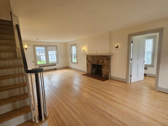 Empty room, Fireplace, Interior, Wood Texture Flooring