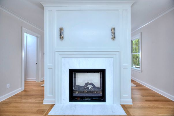Fireplace, Interior, Wood Texture Flooring