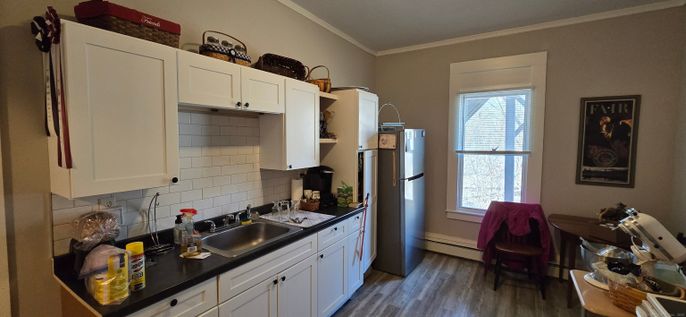 Interior, Kitchen, Wood Texture Flooring