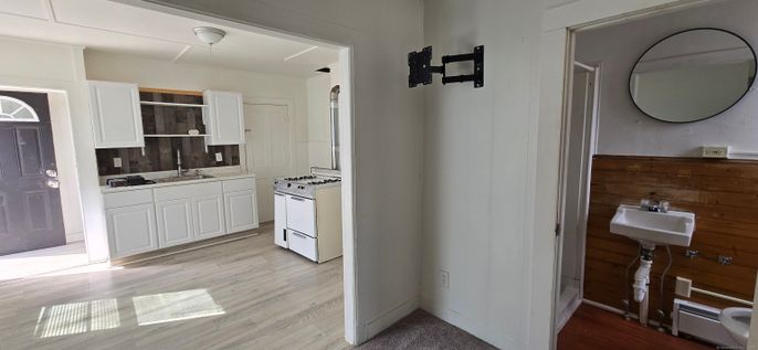 Interior, Kitchen, Wood Texture Flooring, Wooden Walls