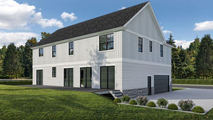 Backyard, Exterior, Facade, Farmhouse