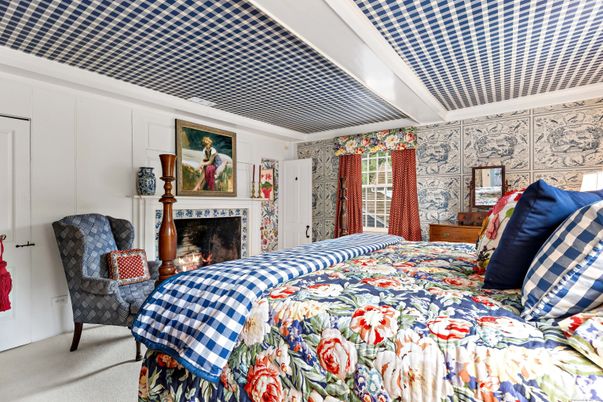Bedroom, Fireplace, Interior