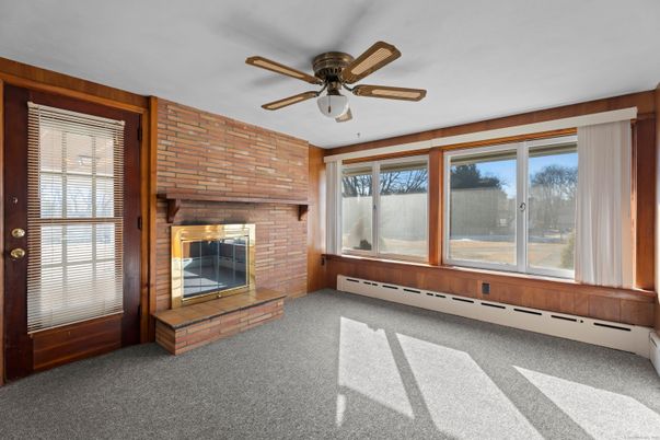 Empty room, Fireplace, Interior, Stone Walls
