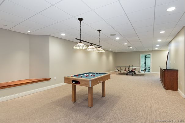 Billiard Table, Game Room, Interior, Pendant Lights, Recessed Lighting