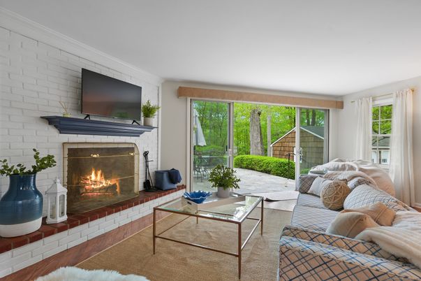 Fireplace, Interior, Living room, Stone Walls