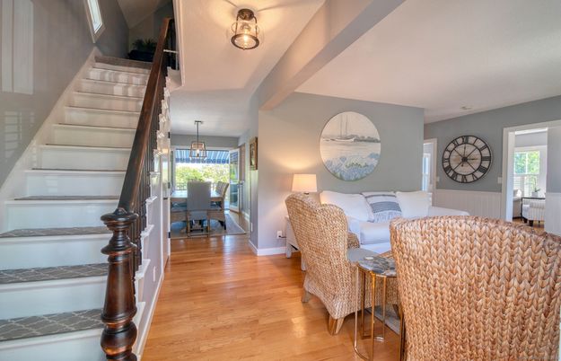 Home Office, Interior, Pendant Lights, Wood Texture Flooring