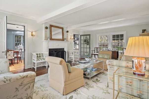 Dining room, Fireplace, Interior, Living room, Wood Texture Flooring