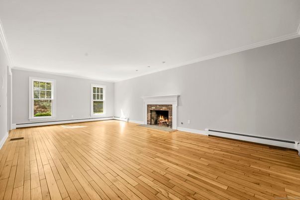 Empty room, Fireplace, Interior, Wood Texture Flooring