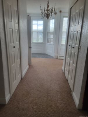 Chandelier, Empty room, Interior