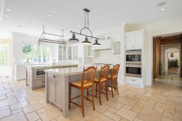 Interior, Kitchen, Pendant Lights, Recessed Lighting, Stainless Steel Appliances