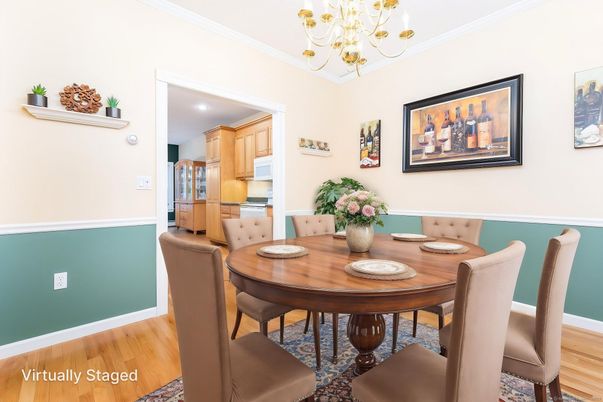 Chandelier, Dining room, Interior, Kitchen, Recessed Lighting, Wood Texture Flooring