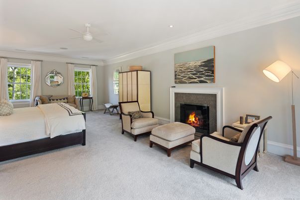 Bedroom, Fireplace, Interior, Recessed Lighting