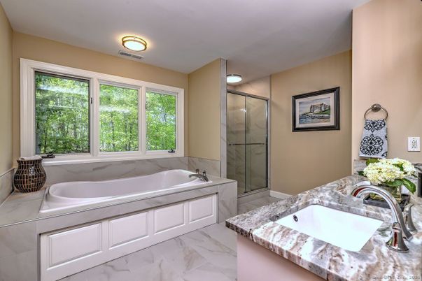 Bathroom, Glass Shower, Interior, Marble