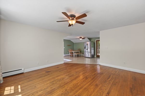 Dining room, Empty room, Interior, Wood Texture Flooring
