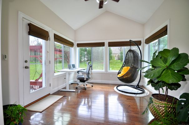 Home Office, Interior, Wood Texture Flooring