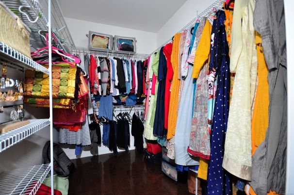 Interior, Walk-in Closets, Wood Texture Flooring
