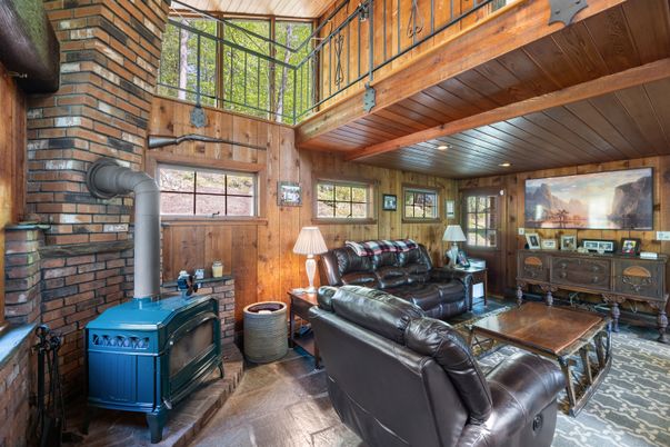 Fireplace, Interior, Living room, Stone Walls, Wooden Beams, Wooden Ceilings, Wooden Walls