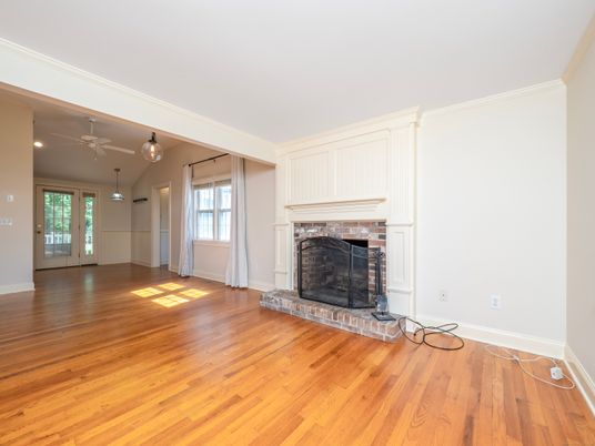 Empty room, Fireplace, Interior, Wood Texture Flooring