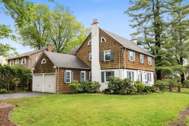 Attached, Backyard, Exterior, Facade, Tudor Revival