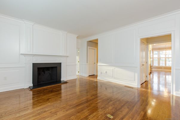 Empty room, Fireplace, Interior, Wood Texture Flooring