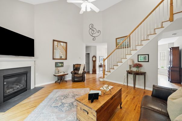 Fireplace, Interior, Wood Texture Flooring
