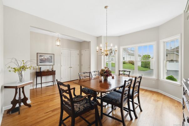 Chandelier, Dining room, Interior, Wood Texture Flooring