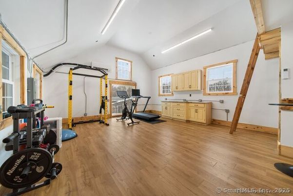 Fitness Equipment, Interior, Wood Texture Flooring