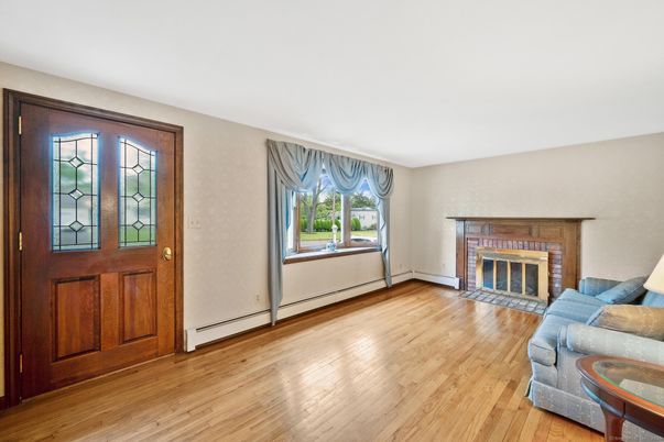 Fireplace, Interior, Wood Texture Flooring