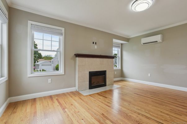 Empty room, Fireplace, Interior, Wood Texture Flooring