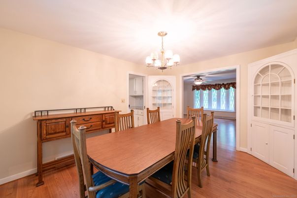 Chandelier, Dining room, Interior, Wood Texture Flooring