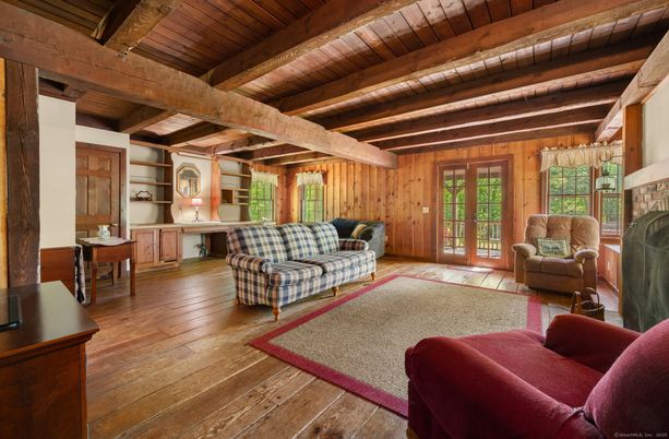 Fireplace, Interior, Living room, Wooden Beams, Wooden Ceilings, Wood Texture Flooring, Wooden Walls