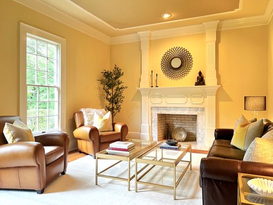 Fireplace, Interior, Living room, Recessed Lighting