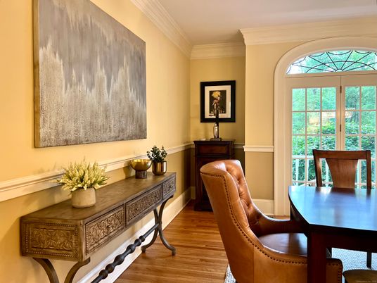 Dining room, Interior, Wood Texture Flooring