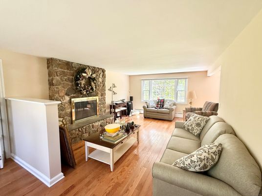 Fireplace, Interior, Living room, Stone Walls, Wood Texture Flooring