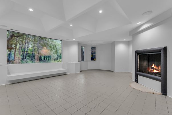 Empty room, Fireplace, Interior, Recessed Lighting