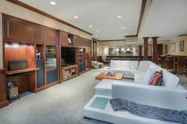 Billiard Table, Dining room, Interior, Living room, Recessed Lighting